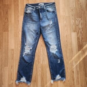 KanCan Dark Blue Straight Jeans